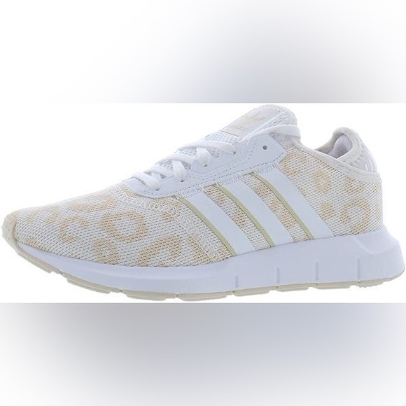 adidas Swift Run X Halo Ivory / White leopard Womens Tennis Shoes size 6 1/2. - Picture 1 of 10